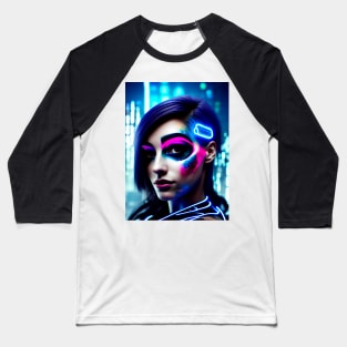 Cyberpunk Hotties (24) - Beautiful Sci fi Women Baseball T-Shirt